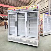 Vitrines réfrigérées verticales à température unique pour boissons, avec porte vitrée, pour boissons gazeuses et sodas