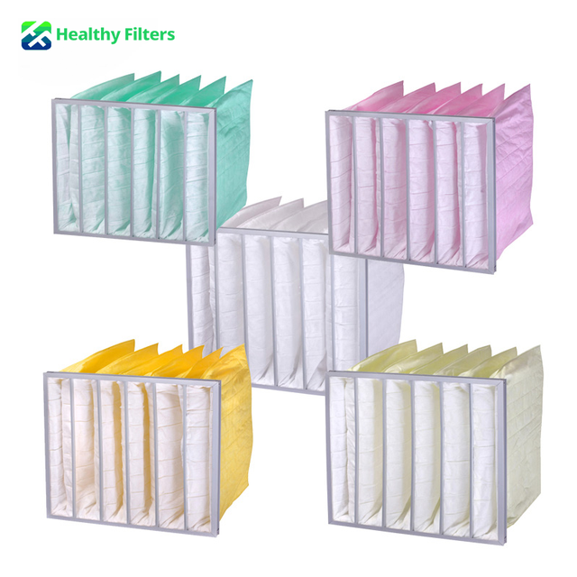 New Customized HVAC Medium Air Purifier Filter G4-F9 Synthetic Fiber Pocket Filter with 99.99% Efficiency and 0.3um Porosity