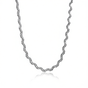 Collar de cadena de cuerda Amy Amy Fashion, joyería plateada para mujer, cadena de regalo C3206 - Product Image 3