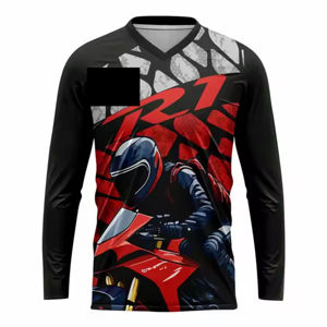 Jersey MTB de manga completa de secado rápido ligero para hombre con diseño de sublimación personalizado de equipo de calidad superior - Product Image 5