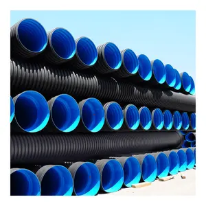 ISO4427 IPS DIPS water pipe HDPE Drainage Pipes Double Wall Bellows plastic tube