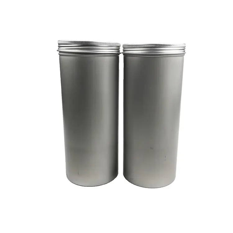 Wadah Timah Aluminium Kosong 1000Ml 1L 32Oz, Kaleng untuk Kemasan Kekuatan Teh atau Kopi