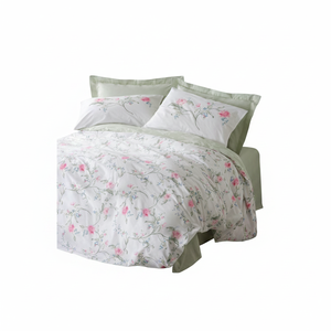 Juego de Funda Nórdica Doble Olina Green, Algodón Egipcio, Franela, Patrón Floral Tejido, Juego de Ropa de Cama de 4 Piezas para Cama King/Twin, para Hogar, Cama, Sofá - Product Image 2