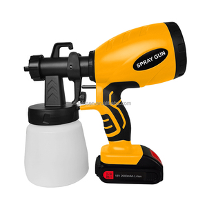 Kit de pulverizador de pintura inalámbrico eléctrico inalámbrico portátil de 18V, 2 uds., pistolas de pulverización de pintura de látex a base de agua alimentadas por batería, 800ml - Product Image 3