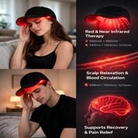 Casque de luminothérapie rouge infrarouge 660nm 850nm 940nm 5 longueurs d'onde pour soulagement des maux de tête, biomodulation sans fil