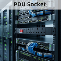 Unité de distribution d'alimentation robuste 6 voies UK PDU 13A 250V 1U 19'' pour montage en rack avec interrupteur principal de sécurité pour armoire de rack réseau