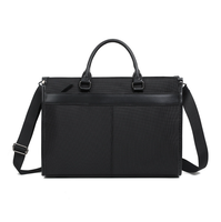 Sacoche pour ordinateur portable en nylon imperméable 15,6 pouces, sac à documents léger, sac à main pour le travail et les voyages