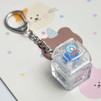 Custom Any Shape Keycap Key Chain Any Uv Printing Keyboard Keychain Wholesale Mechanical Keyboard Switch Fidget Promotional Gift