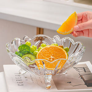 Ciotola/Piatto <span class=keywords><strong>in</strong></span> <span class=keywords><strong>Vetro</strong></span> <span class=keywords><strong>Trasparente</strong></span> Monouso Lucido <span class=keywords><strong>in</strong></span> Cristallo Europeo per Frutta - Product Image 1