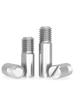 ANCETE Goupille fendue en acier inoxydable 304, finition brillante, cylindrique, à filetage externe, à moitié filetée, sans tête