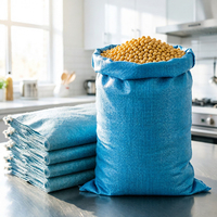 Bolsa de Almacenamiento Azul de Gran Capacidad para Ropa de Cama, Edredones y Mantas, Saco Tejido Resistente para Mudanzas y Empaque
