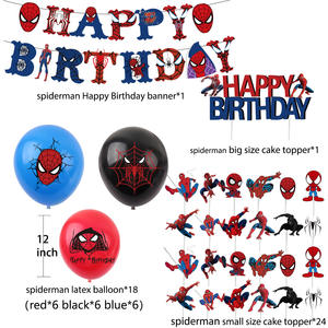 Nice <span class=keywords><strong>Spiderman</strong></span> tema festa di compleanno per bambini Banner decorazione forniture Marvel supereroe Balloon Set forniture per feste - Product Image 2