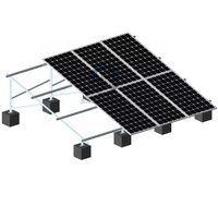 Système de fixation de panneaux solaires en acier HDG certifié CE, installation facile, pour toit plat, base en bloc de béton, durée de vie 25 ans
