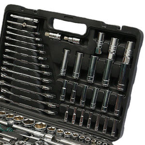 Jeu de clés à douille, jeu de clés à douille, jeu d'outils de <span class=keywords><strong>mécanicien</strong></span>, jeu de clés hexagonales pour réparation de voiture, moteur, 215 pièces - Product Image 4