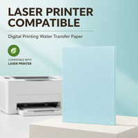 Papier de transfert à l'eau A.DSon Guangzhou pour décalcomanies, support bleu, transfert laser transparent imprimable A4 (8,5x11) pour décalcomanies