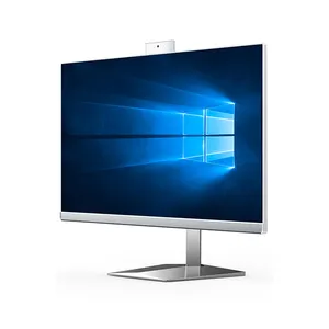 최고의 27 인치 산업용 데스크탑 컴퓨터 I3 I5 I7 USB VGA HD-MI 실버 POS 올인원 PC