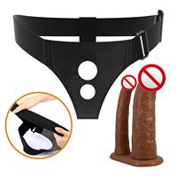 Pretty Love Dildo Doble con Correa para Hombre, 100% Impermeable, Juguete Sexual para Adultos, Ropa Interior con Pene Incorporado