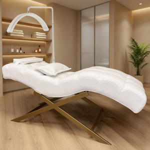 Stainless Steel Foldable Curved Lash Bed Portable Collapsible Massage Table for Beauty Salon Hotel Gym Spa - Product Image 6