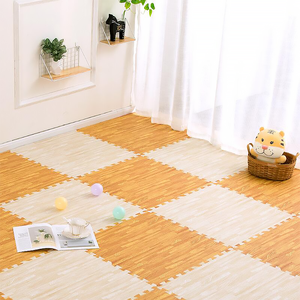 Revitalisez votre espace : Carreaux de sol en bois de tatami, <span class=keywords><strong>tapis</strong></span> en <span class=keywords><strong>mousse</strong></span> EVA, <span class=keywords><strong>tapis</strong></span> de <span class=keywords><strong>puzzle</strong></span> en EVA à emboîtement, style naturel, 60x60, utilisation créative - Product Image 5