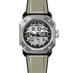 นาฬิกาข้อมือแฟชั่นยอดนิยม รุ่น G Sports กันกระแทก กันน้ำ เรืองแสง ตั้งปลุก ราคาถูก สีดำ สำหรับผู้ชาย - Product Image 4