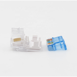 TM-8019 AMP RJ45 UTP Cat5e 90 Degree Female Transparent Golden Plated 6m 8P8C 568A/568B ISO9001 Certified <strong>Keystone</strong> <strong>Jack</strong> - Product Image 4