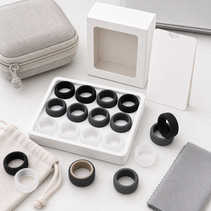 RingConn Gen 2 Classic - Protector de Anillo de Silicona Negro, Bolsa con Cierre, Paquete para Revendedores, Distribuidores, 150 Sets - Product Image 6
