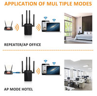 Repetidor WiFi Inalámbrico de Bolsillo LANYI 2.4G 300Mbps Compatible con 2G/3G/4G/5G/GPRS/GSM/IP/POE, Cobertura de 300-500 m²