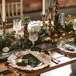 Platos Decorativos <span class=keywords><strong>de</strong></span> Acrílico Irrompible con Textura <span class=keywords><strong>de</strong></span> Arrecife, Color Oro Rosa, <span class=keywords><strong>de</strong></span> 13 Pulgadas, para Decoración <span class=keywords><strong>de</strong></span> Bodas y Fiestas Navideñas - Product Image 4