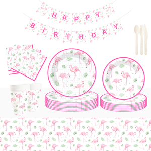 Platos de Papel Ovalados Desechables con Diseño de Flamenco DAMAI, Decoración para Fiestas, Suministros para Fiestas de Cumpleaños, Juego de Vajilla - Product Image 1