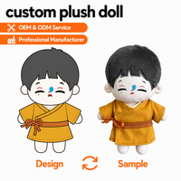 Poupée en peluche traditionnelle personnalisée OEM ODM, adorable jouet en peluche pour garçon, figurine en coton doux, costume Kawaii, cadeau pour enfants, marchandise d'anime