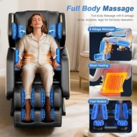 Nouveau Fauteuil de Massage Shiatsu Luxe Moderne 2025 à Gravité Zéro pour Corps Entier, Jambes et Pieds avec Fonction Musicale en Cuir PU