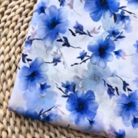 Tissu popeline tissé 100% viscose peignée, imprimé floral, respirant, écologique, pour vêtements de filles et de garçons
