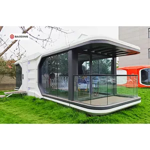 Luxury Portable Space Cargo Mobile Homes Sleeping Airship Pods Capsule Hotel House For Vacation