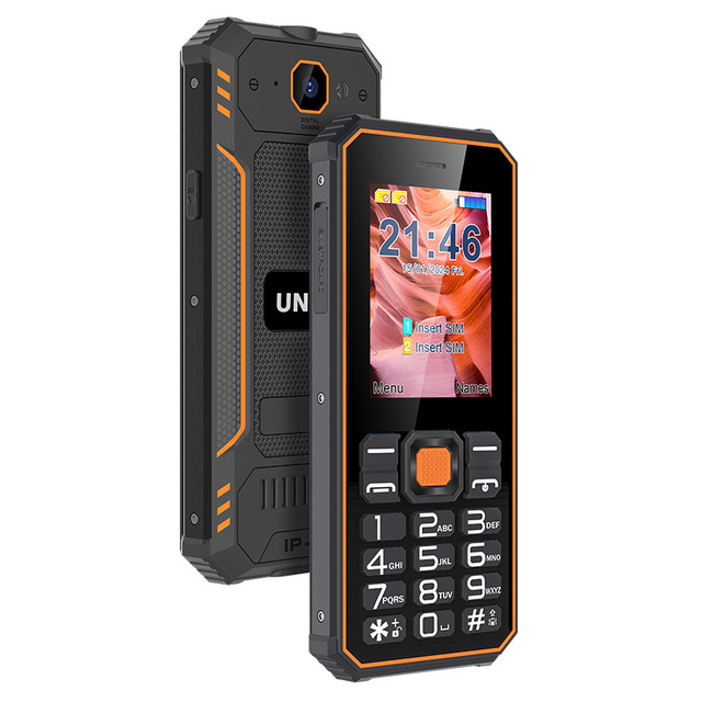 UNIWA S2 2.4 Inch Dual SIM IP68 Waterproof Shockproof Rugged Feature Phone with Qwerty Keyboard Long Battery Life Flashlight