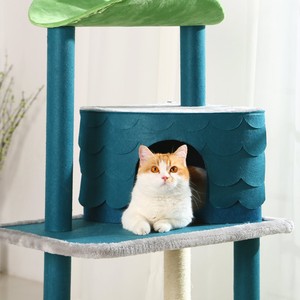 ต้นไม้แมวอเนกประสงค์ 4 ชั้น พร้อมเสาข่วนและที่นอนแบบมีรูสำหรับแมว - Product Image 2