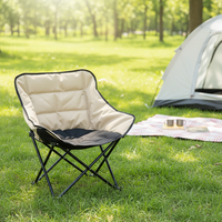 Chaise de camping pliable d'extérieur avec accoudoirs, chaise de plage inclinable, chaise longue portable pour pique-nique et pêche