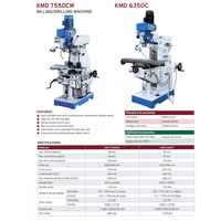 Machine de perçage et de fraisage universelle robuste ZX7550CW, multi-usages pour le travail des métaux, pour perçage, fraisage, alésage, rectification et taraudage