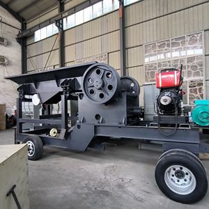 Concasseur à mâchoires mobile à moteur diesel avec moteur de 5,5 kW pour le traitement du granit en carrière, marque Hengtong, haute efficacité - Product Image 5