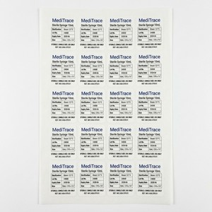 Étiquettes personnalisées en papier synthétique imperméable et durable pour dispositifs médicaux, pour applications de stérilisation de pilules avec pelliculage mat - Product Image 3