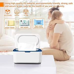 エレガントなデザインのベビーワイプコンテナ簡単にきれいなきちんとしたワイプケース効果的なシール付きドライ & ウェットワイプ収納幼児用 - Product Image 4