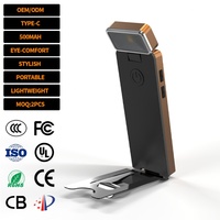 Lampe de lecture LED pour livre, 3 couleurs/luminosité réglable, rechargeable, bleue/rose