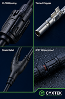 Panel Surya Y Branch 1 ke 2 untuk Kabel Adaptor Konektor Male Female 30A IP67 1000V/1500V DC Inti Tembaga