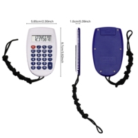 Calculatrice portable standard mignonne mini ordinateur de bureau portable personnalisé à 8 chiffres grand écran LCD bouton sensible corde suspendue