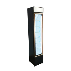 Réfrigérateur vertical OUMEITE SC105H 105L avec porte vitrée, vitrine, boissons, avec cadre en plastique et acier - Product Image 1