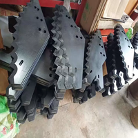 Lame de mélangeur horizontal TMR en alliage de carbure de tungstène, couteau en acier au manganèse à neuf crâmes de chrome-silicium, type fleur de prunier