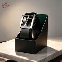 Boîte en carton rigide de luxe avec logo personnalisé, insert en mousse, emballage pour ceinture en cuir pour homme, vêtements, cadeau d'entreprise, emballage de mariage