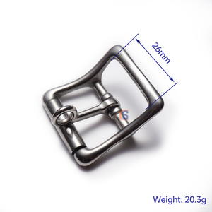 不锈钢卷舌滚扣西方马钉五金皮带狗项圈方扣 - Product Image 3
