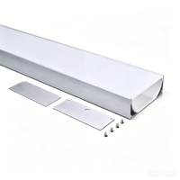 Profilé en aluminium anodisé pour éclairage linéaire LED encastré au plafond, série 6000, 80*30mm, carré