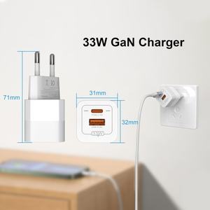 33W <span class=keywords><strong>Cargador</strong></span> <span class=keywords><strong>Original</strong></span> Tipo-C 33W Blanco Negro 2 Puertos Gan <span class=keywords><strong>Cargador</strong></span> 33W Para <span class=keywords><strong>iphone</strong></span> - Product Image 3