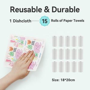 Paños de Cocina Suecos Biodegradables de Celulosa Personalizados, Proveedor OEM, Paños de Cocina Suecos Reutilizables para Limpieza - Product Image 2